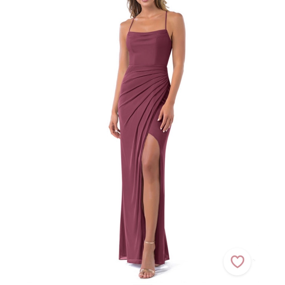 Azazie “Kalea” dress in Mullberry